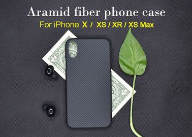 Odporny na zarysowania zwykły futerał na telefon z prawdziwego włókna aramidowego do iPhone'a X.